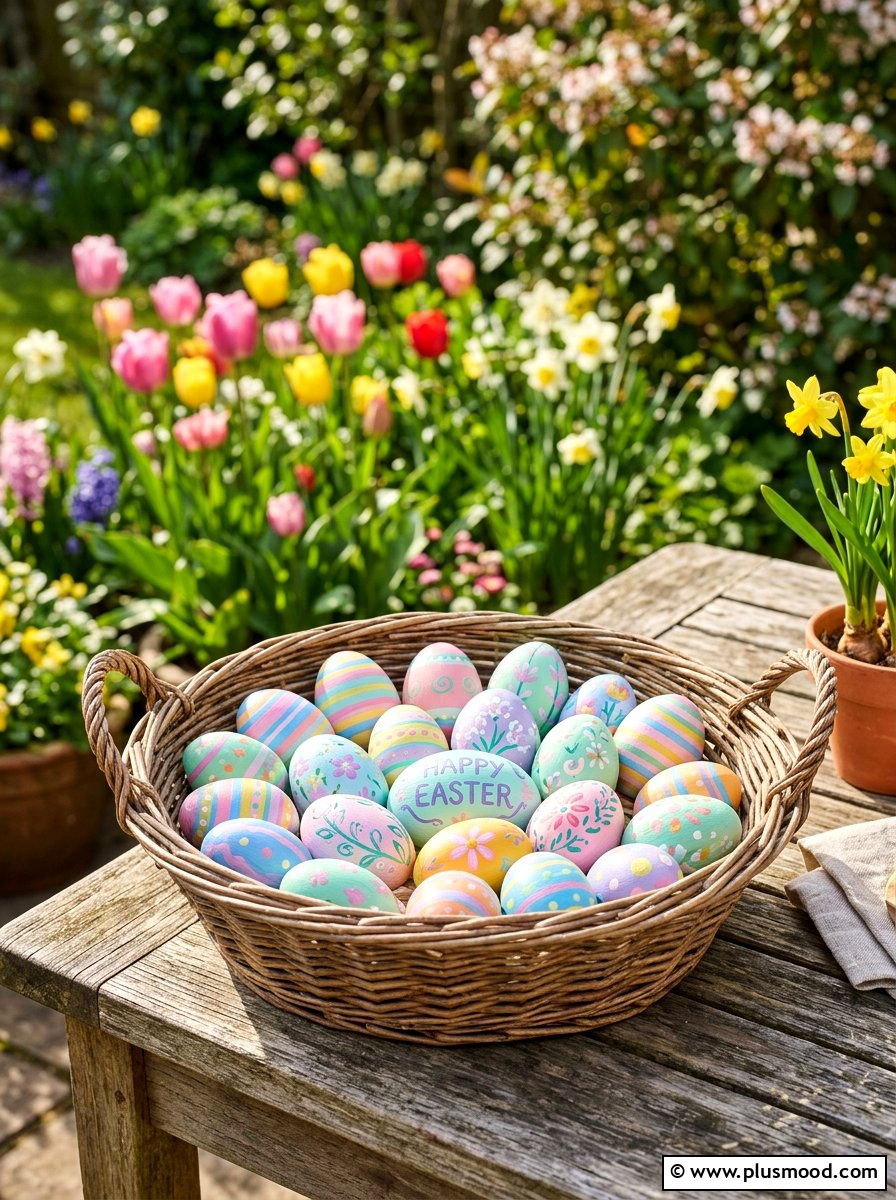 Easter egg rock painting - 25 painted rock ideas with holiday theme