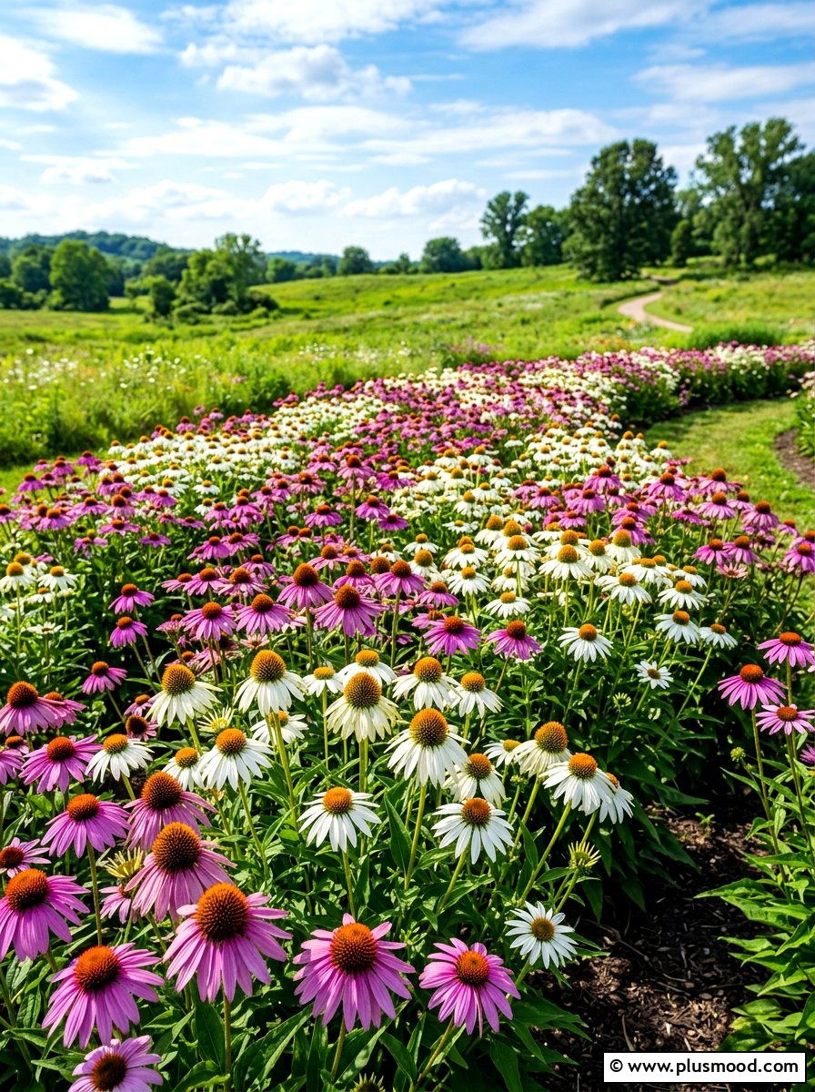Echinacea Garden - 25 summer cutting garden ideas