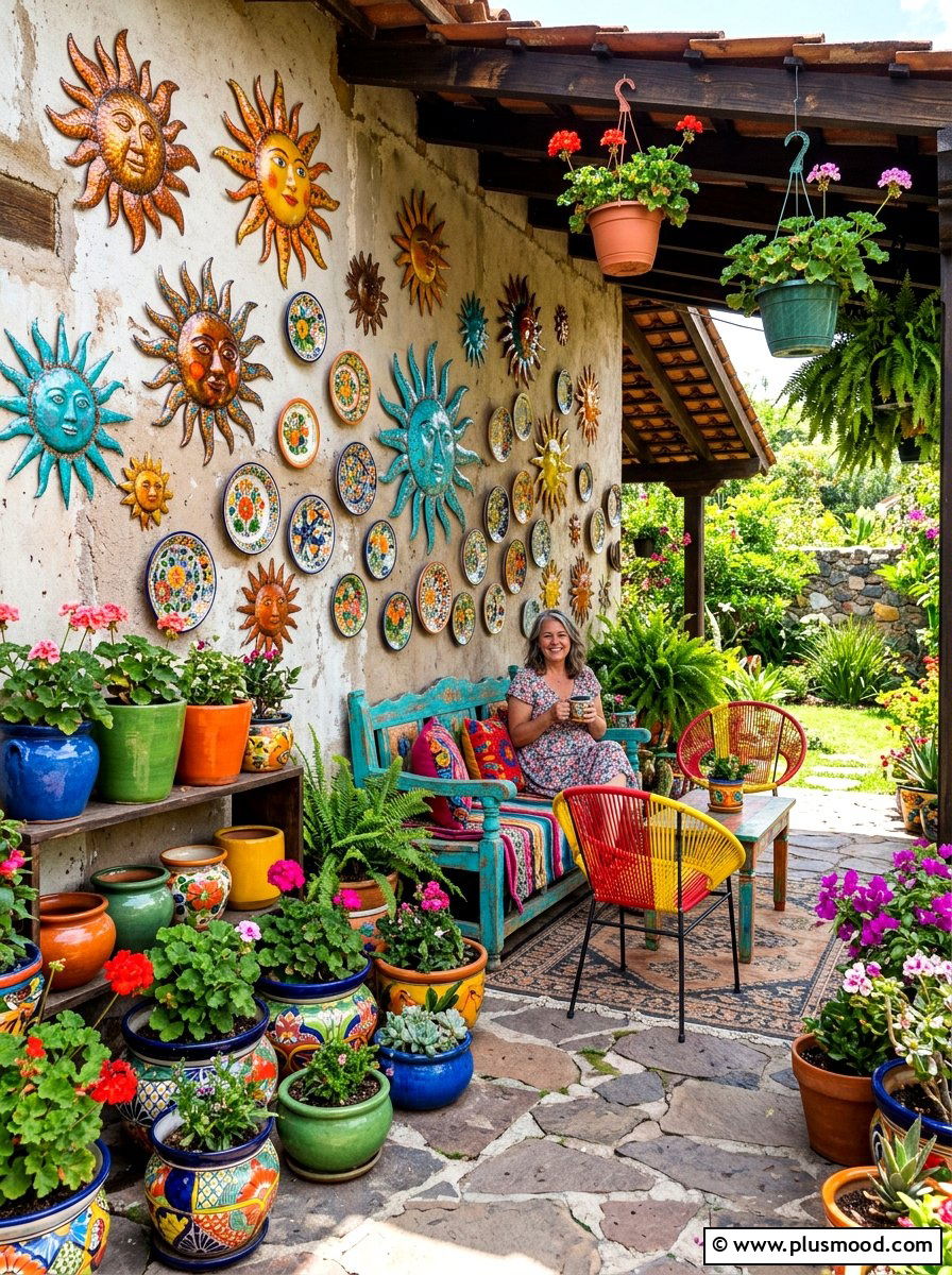 Eclectic Colorful Porch Art - 25 summer colorful front porch ideas
