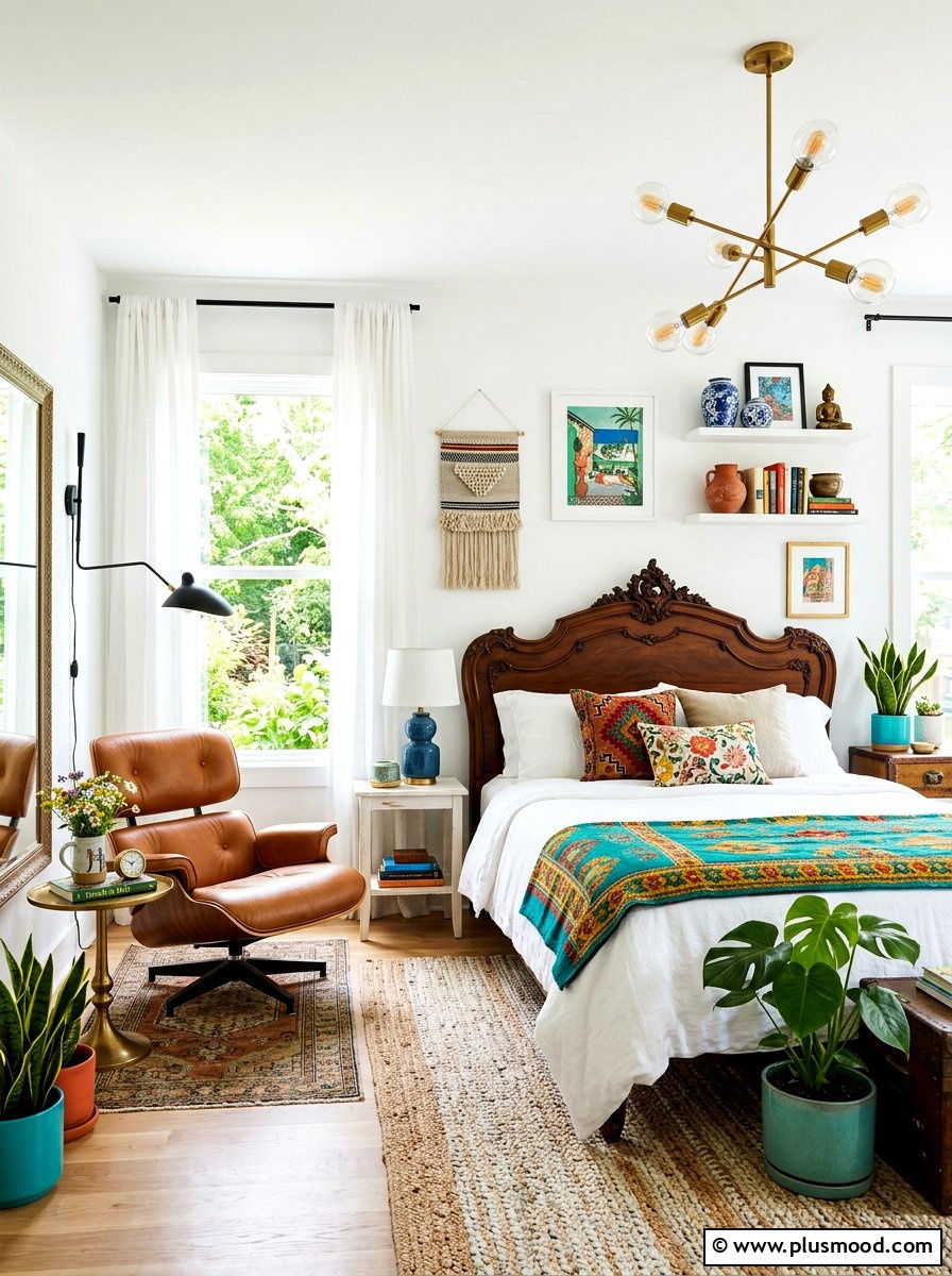 Eclectic White Bedroom - 25 white summer bedroom ideas