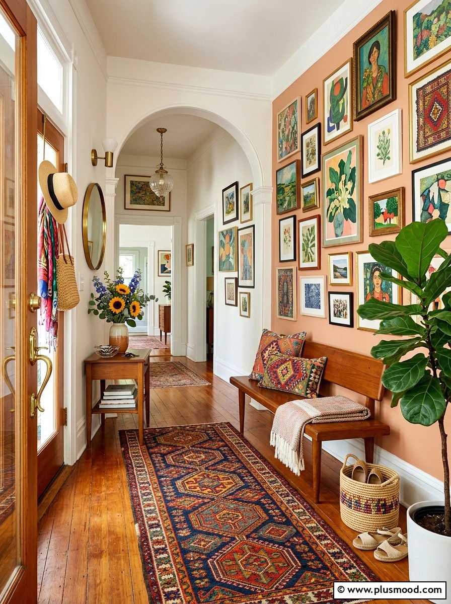 Eclectic colorful summer foyer - 25 summer entryway decor ideas