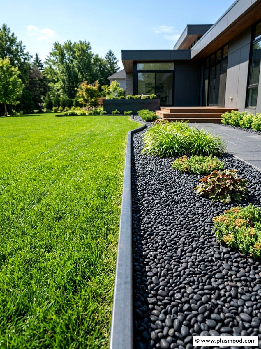 Edged Grass Lawn - 25 small backyard ideas with grass