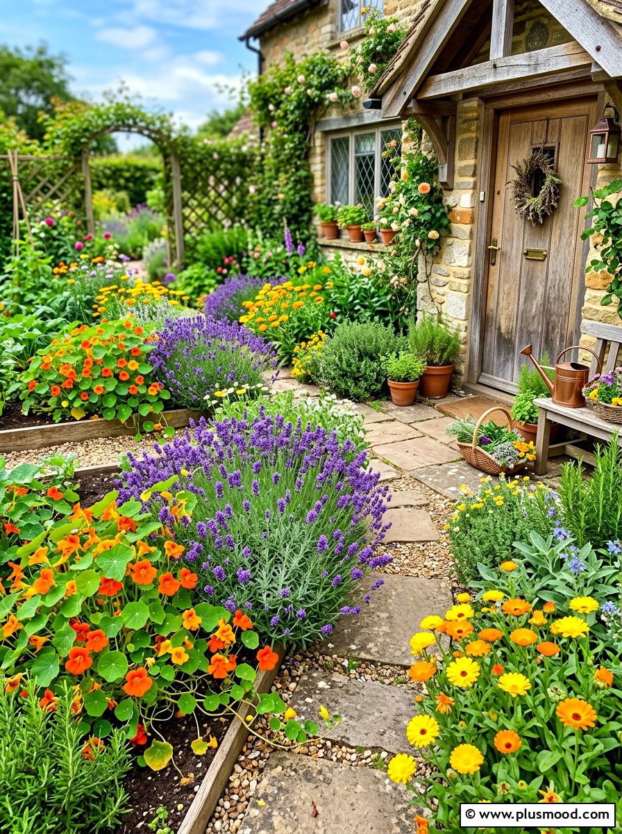 Edible flower garden - 25 summer flower bed ideas