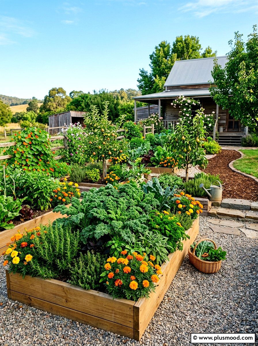 Edible foodscaping plot - 25 summer hot weather landscaping ideas