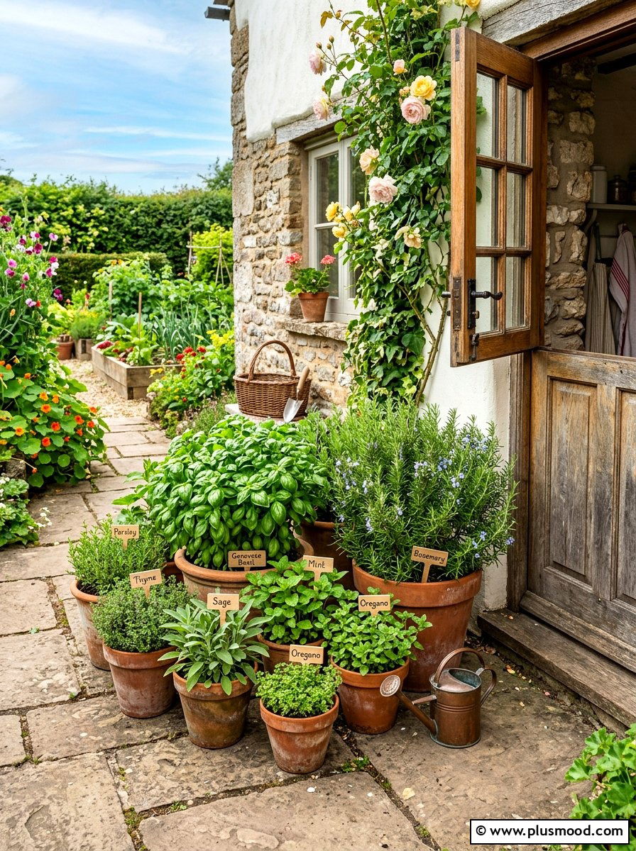 Edible herb garden - 25 summer full sun garden ideas