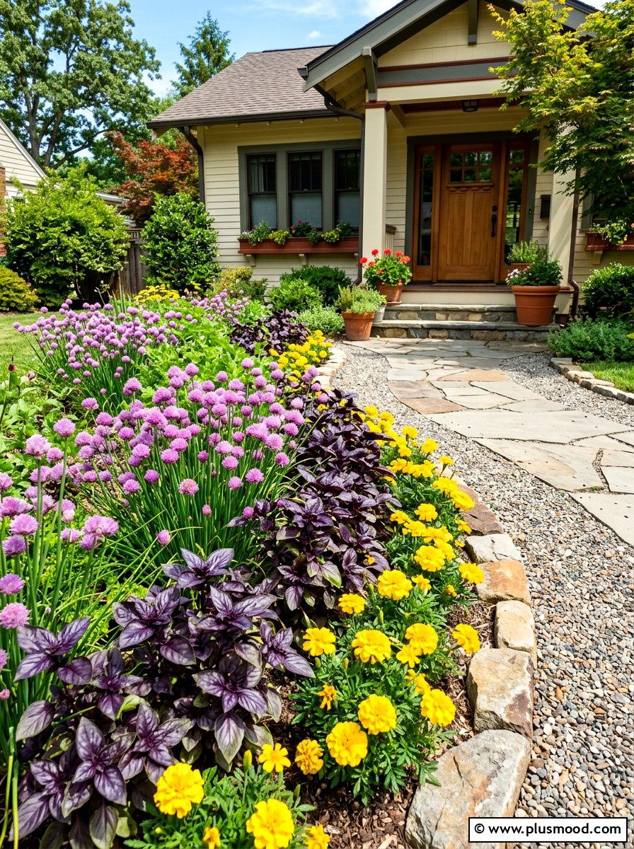 Edible landscape herb garden - 25 summer herb garden ideas