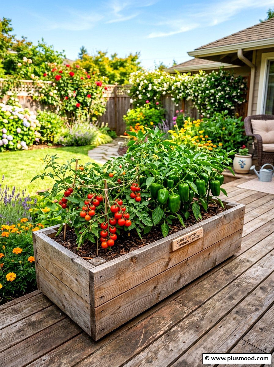 Edible vegetable box - 25 summer planter box ideas
