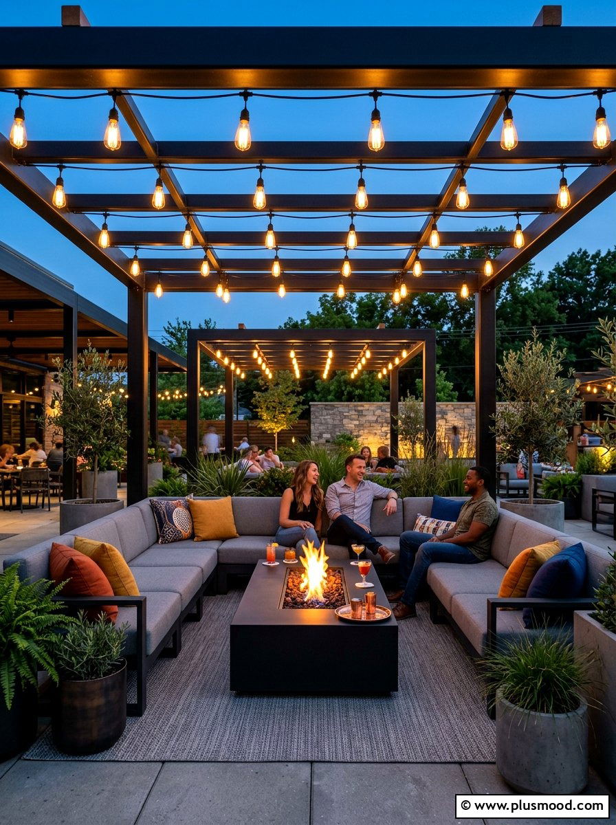 Edison bulb outdoor lighting - 25 summer patio ideas with string lights