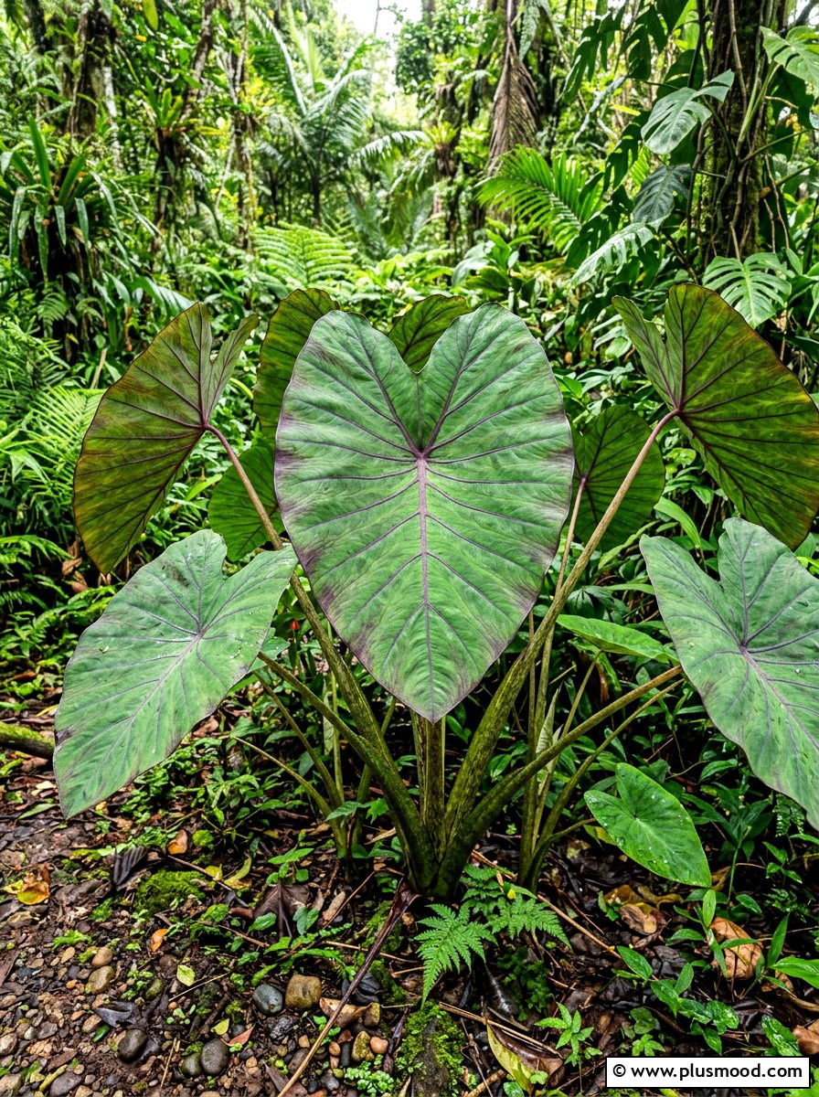 Elephant ear foliage - 25 summer tropical landscaping ideas