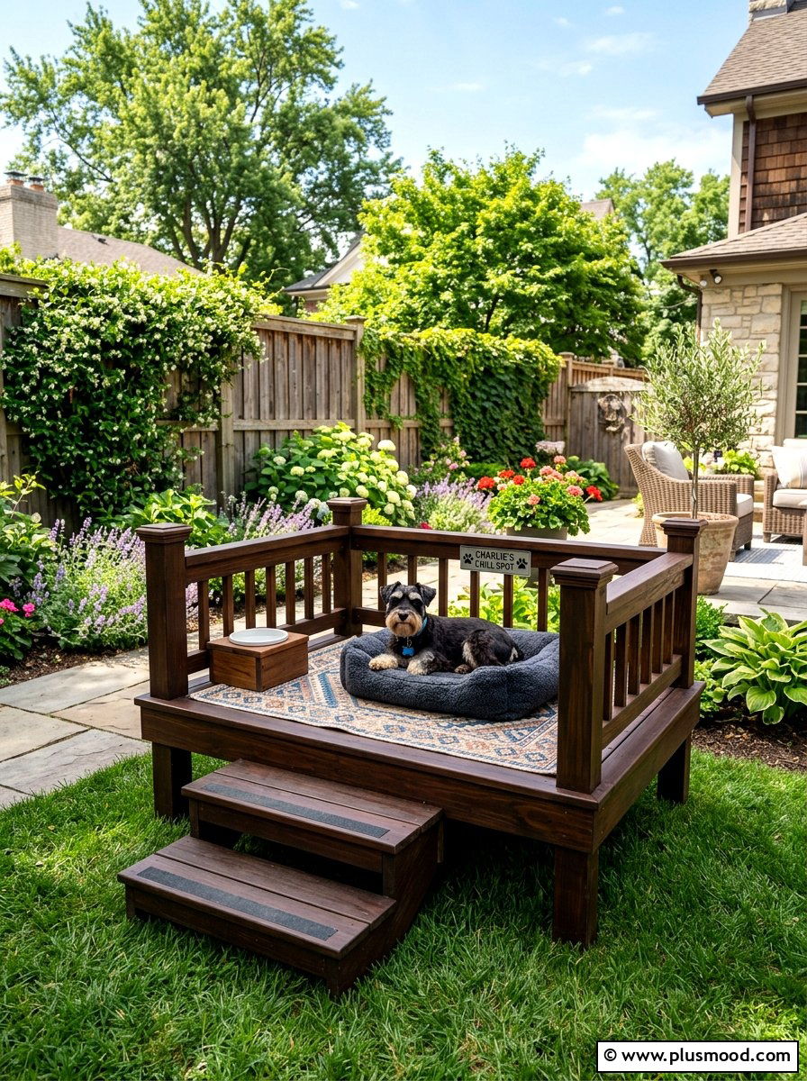 Elevated dog deck - 25 small backyard ideas for dogs