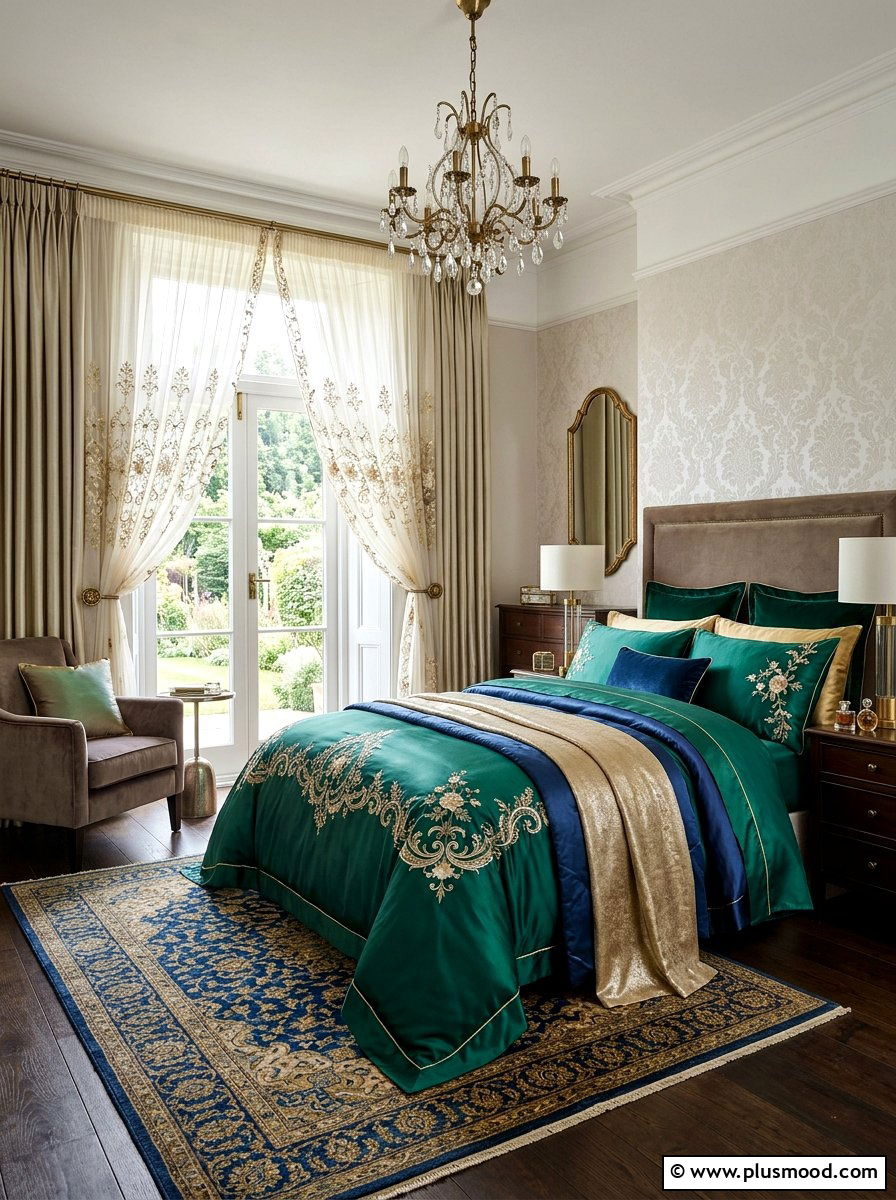 Embroidered Voile Curtains - 25 summer curtains ideas for bedroom