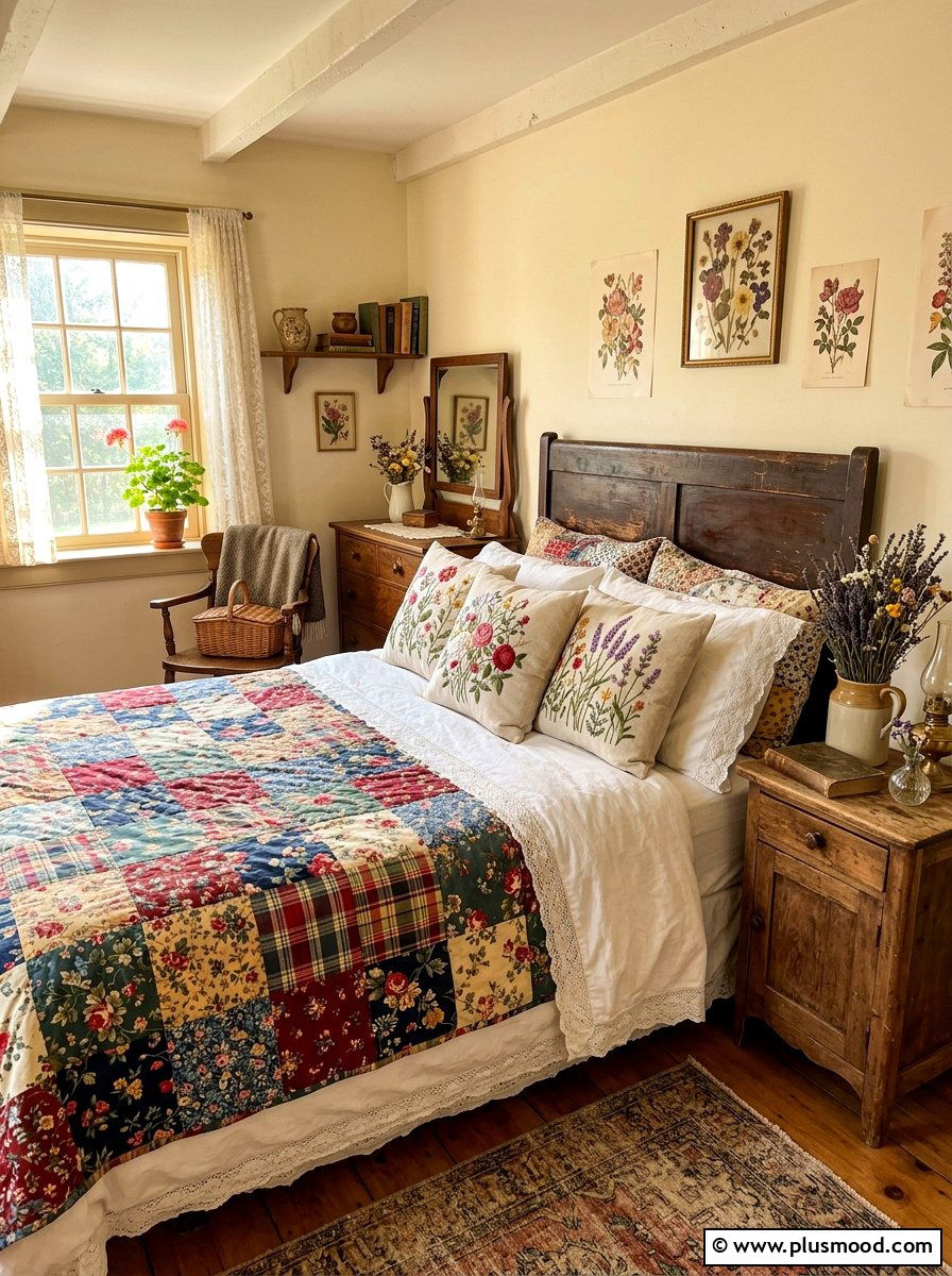 Embroidered floral pillows - 25 summer pillow ideas for bedroom
