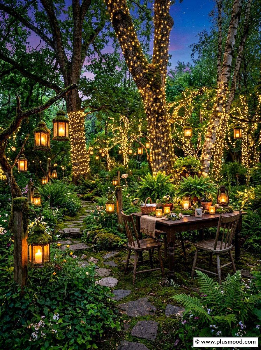 Enchanted forest garden theme - 25 summer garden party ideas