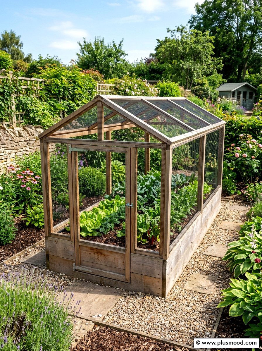 Enclosed Garden Bed - 25 small backyard ideas with raised beds