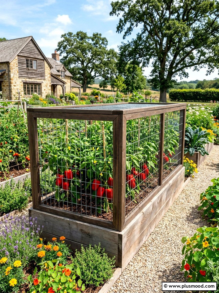 Enclosed vegetable garden - 25 small backyard ideas with raised garden