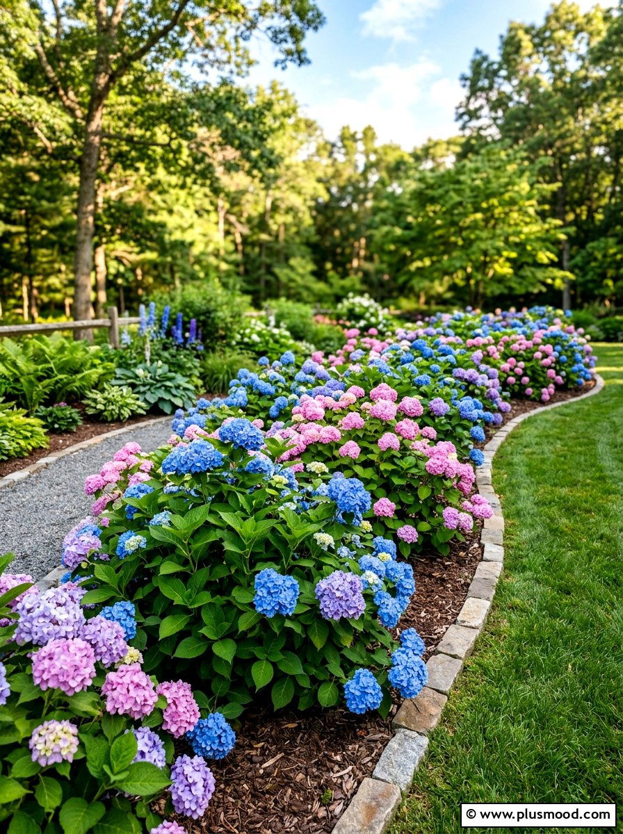 Endless Summer Hydrangea Bed - 25 summer hydrangea garden ideas