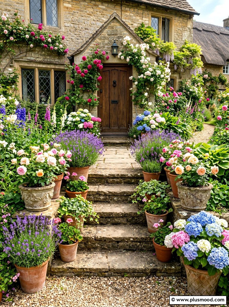 English Cottage Front Steps - 25 summer front steps decor ideas