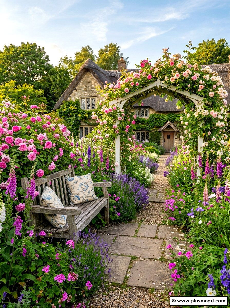 English Cottage Garden - 25 summer outdoor lounge party ideas