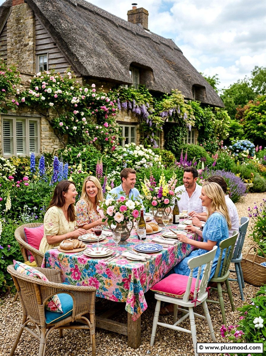 English Cottage Outdoor Dining - 25 summer elegant outdoor dinner ideas