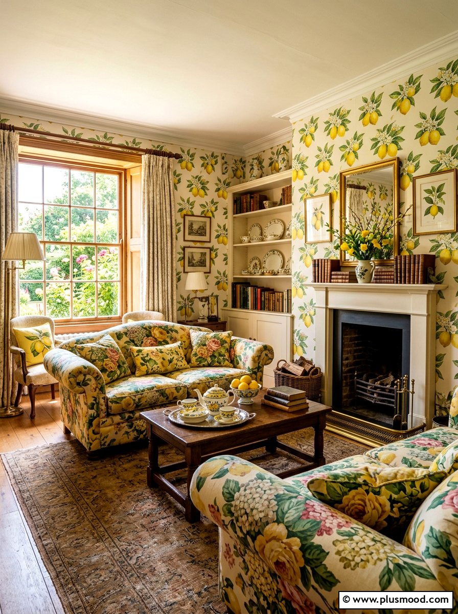 English Country Lemon Living Room - 25 summer lemon decor ideas for living room