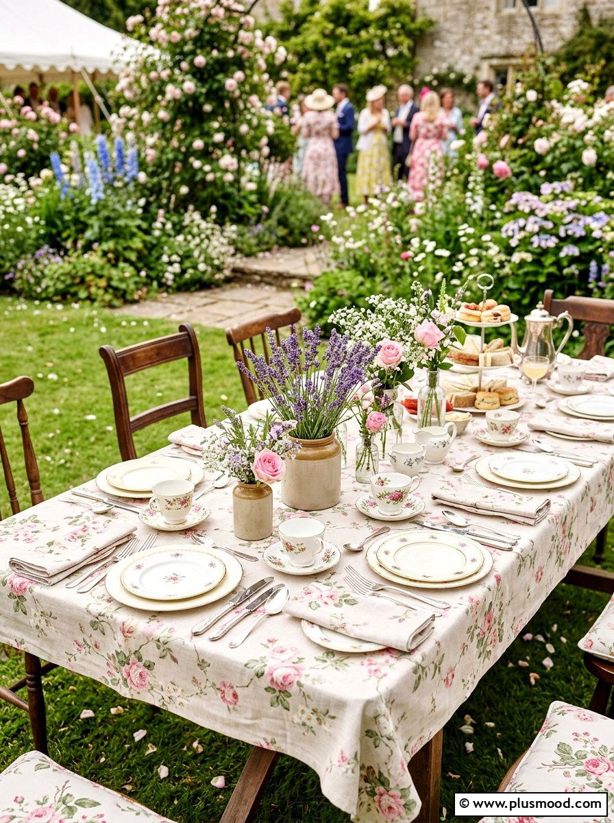 English Garden Party Table - 25 summer place setting ideas for summer