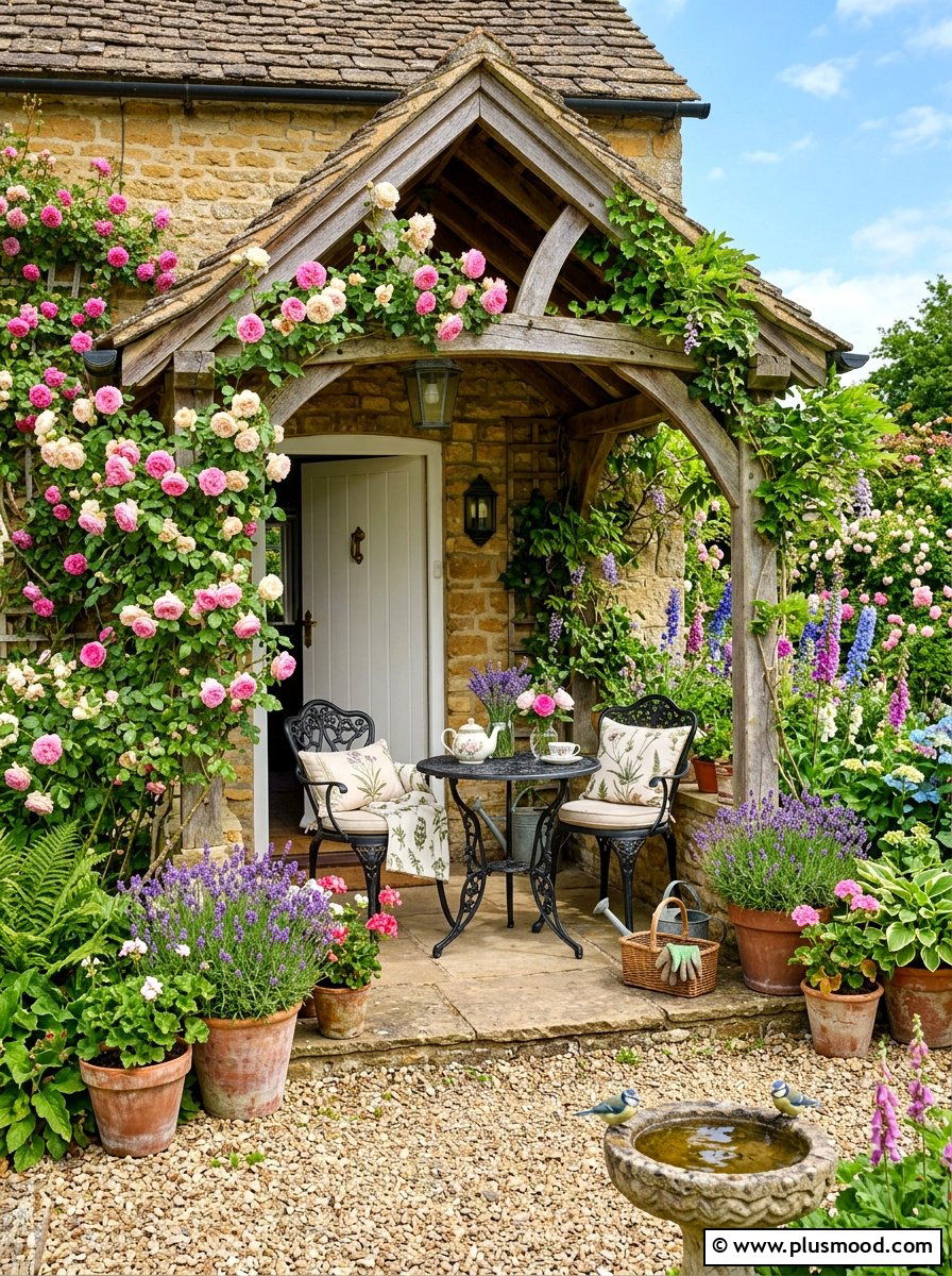 English Garden Porch Decor