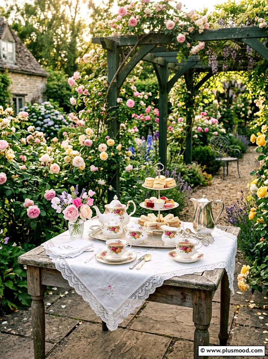 English Garden Tea Arrangement - 25 summer iced tea bar ideas