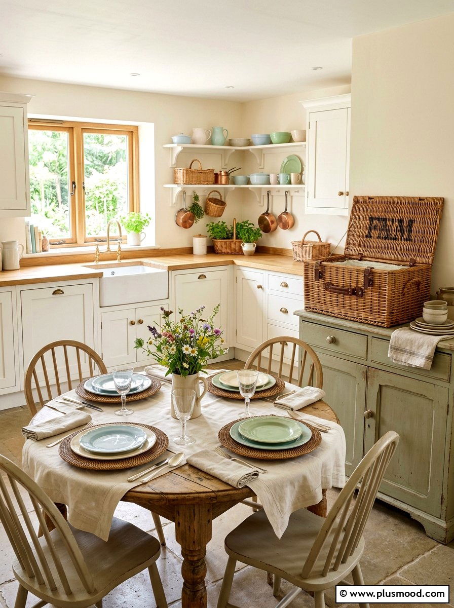 English Wicker Decor - 25 summer picnic style kitchen decor ideas