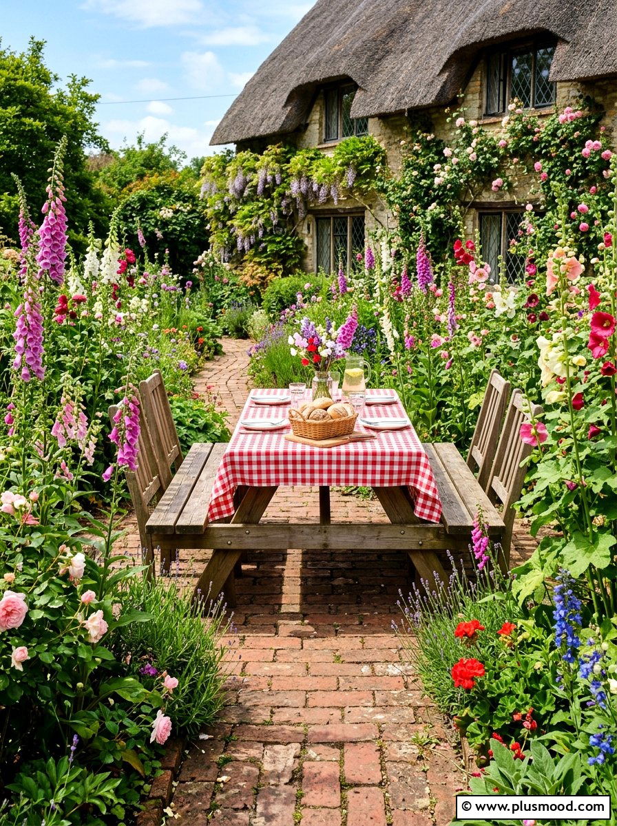 English cottage garden dining - 25 summer patio dining ideas