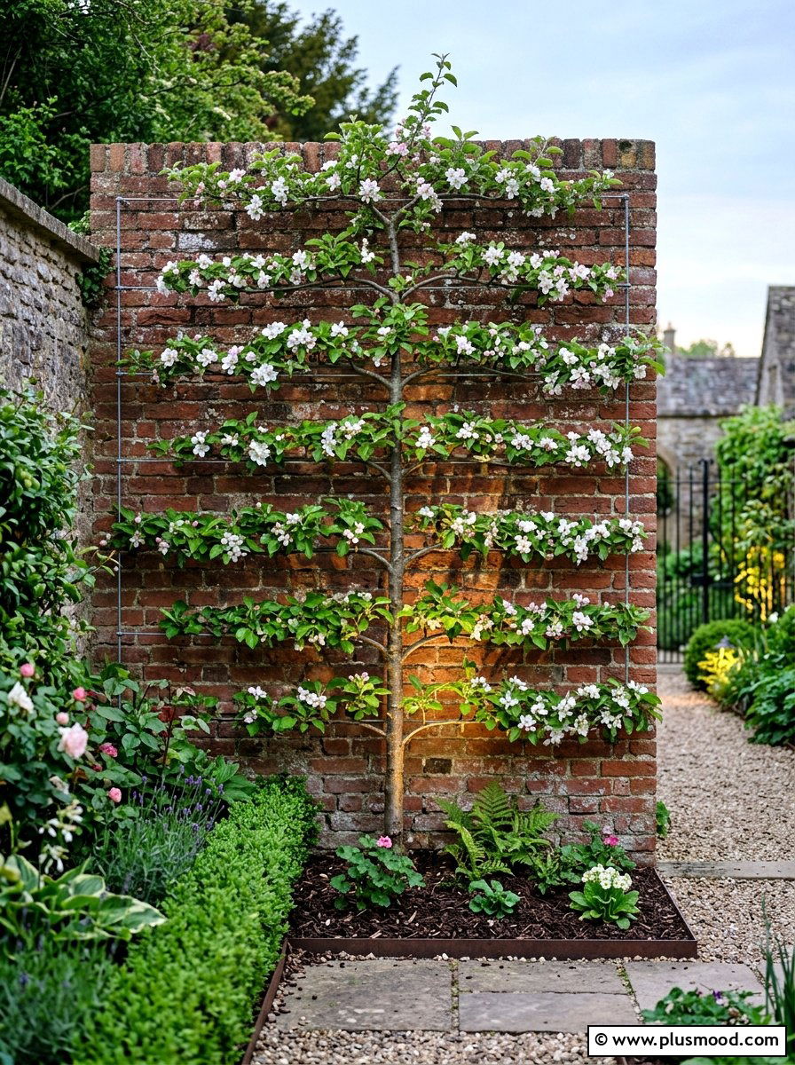 Espalier Fruit Tree - 25 small backyard ideas with garden