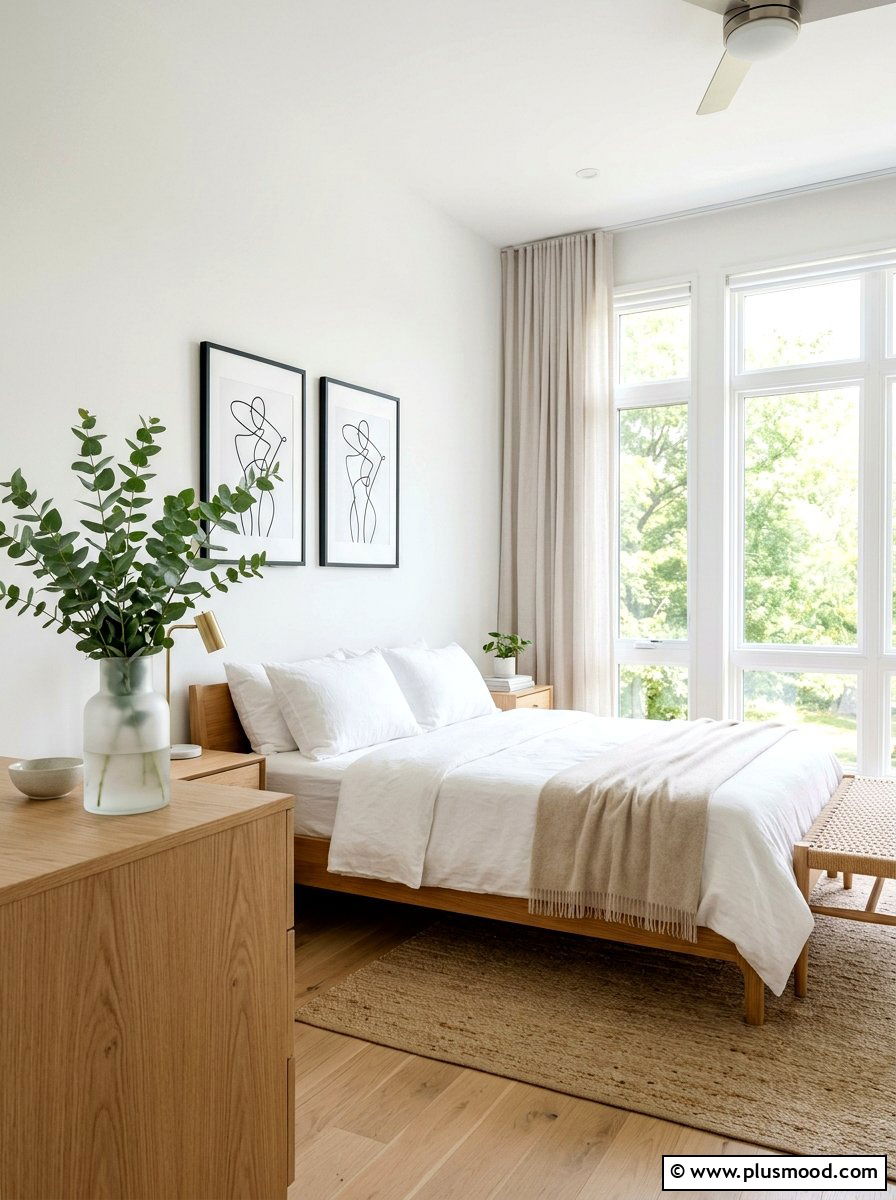 Eucalyptus Branch Vase - 25 summer bedroom ideas on a budget