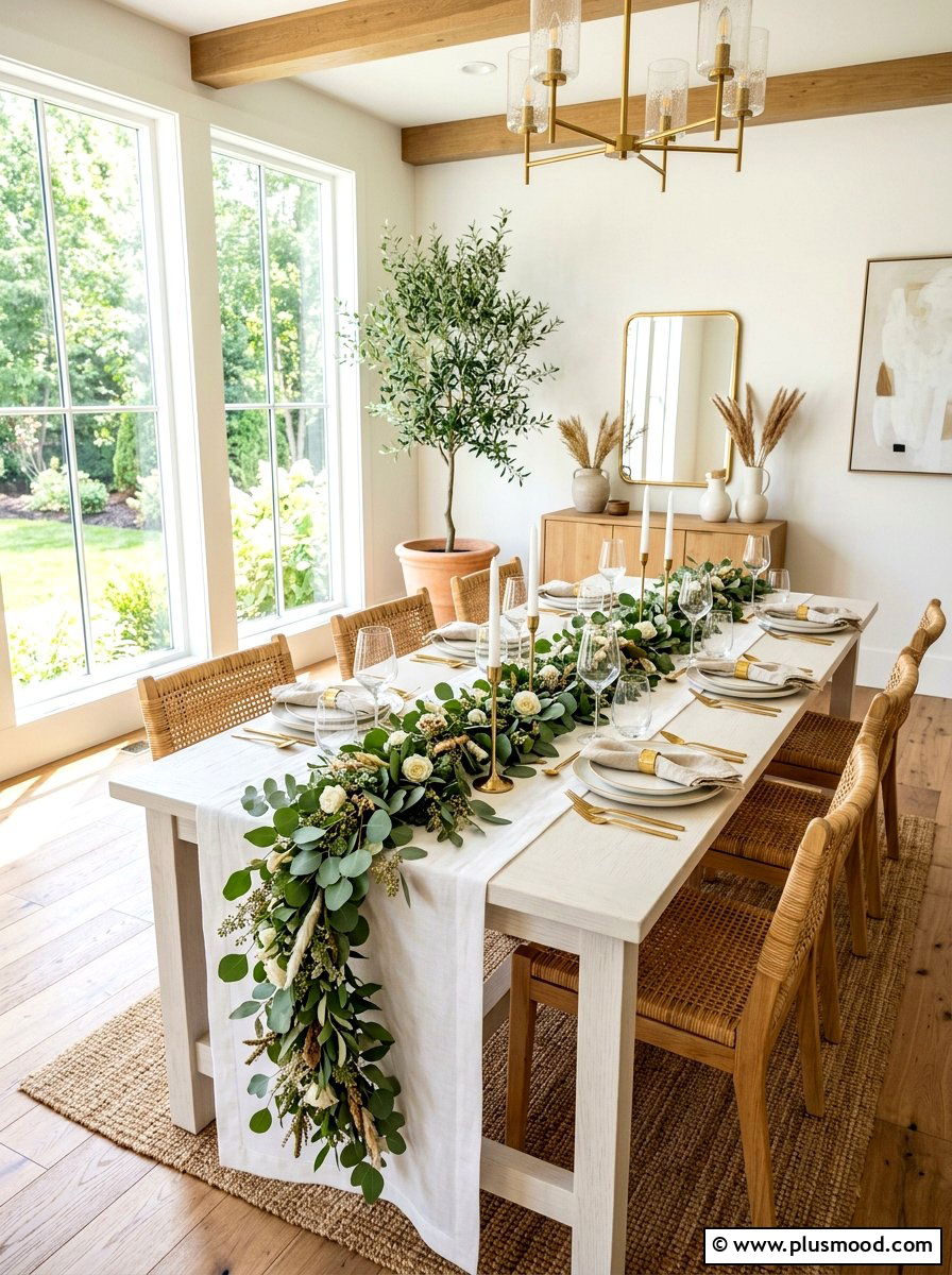 Eucalyptus Garland - 25 summer to fall table decor ideas