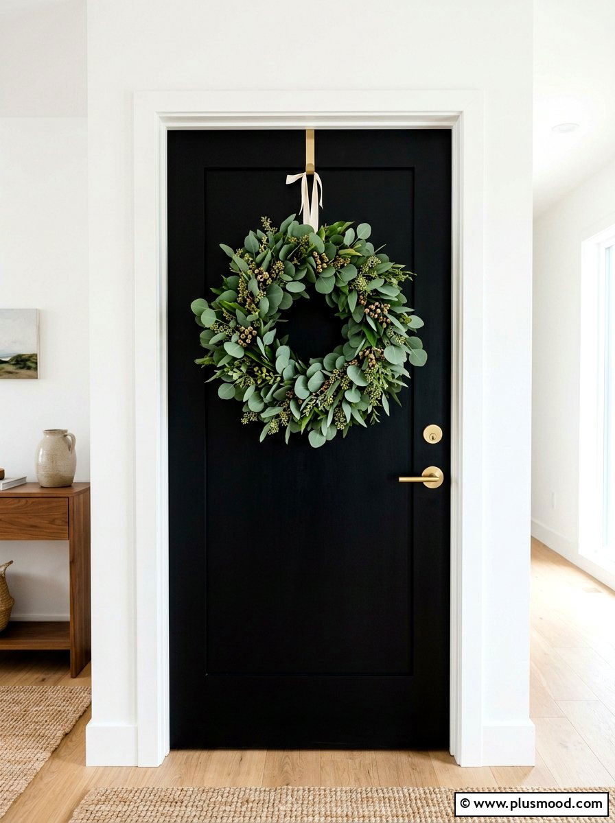 Eucalyptus Greenery Wreath - 25 summer wreath ideas for front door