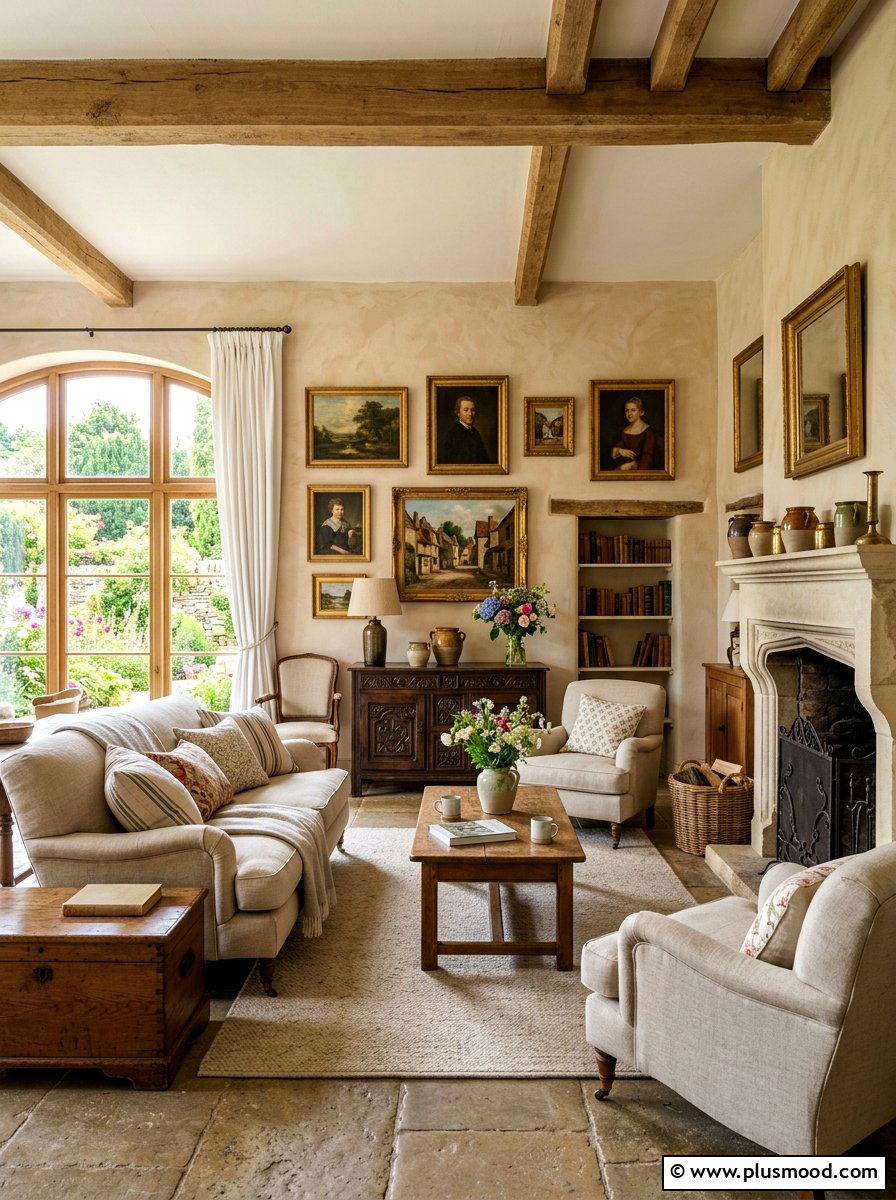 European Country Living Room - 25 neutral summer living room ideas