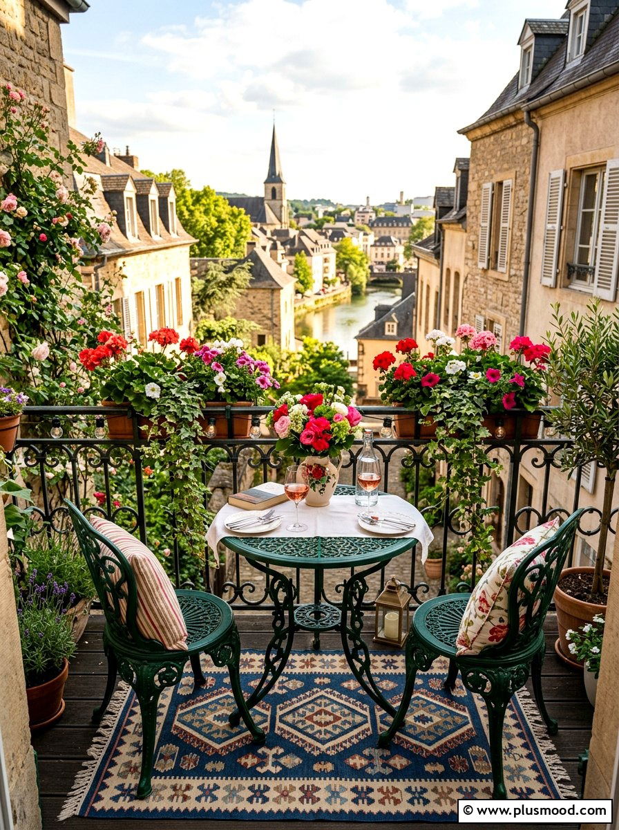 European balcony bistro setup - 25 summer modern summer decor ideas