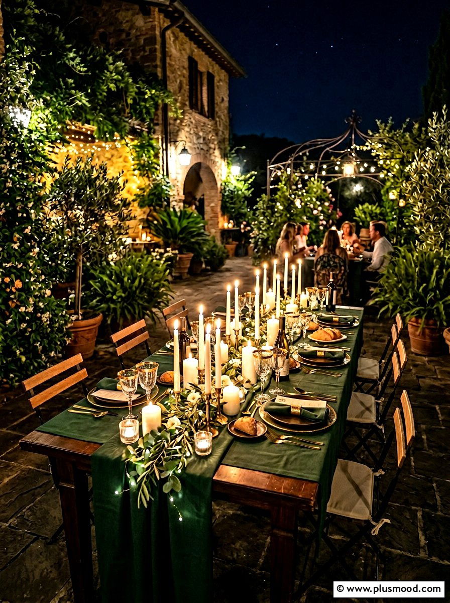 Evening candlelight dinner - 25 summer entertaining table ideas