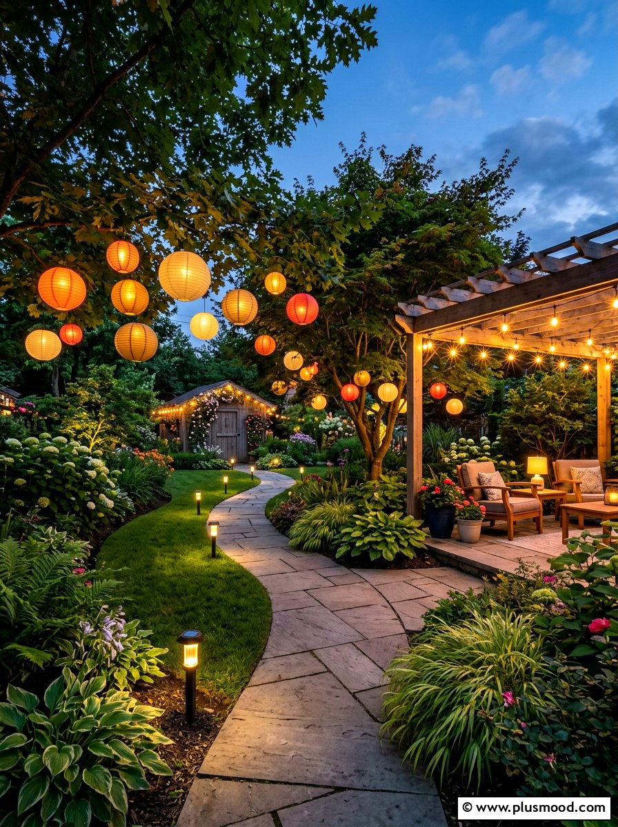 Evening garden lighting setup - 25 summer garden party ideas