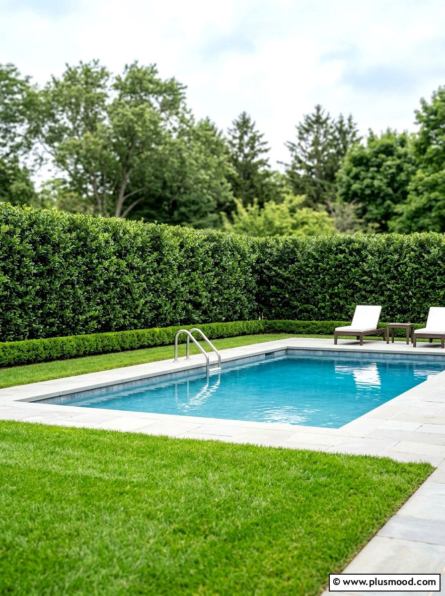 Evergreen native pool hedge - 25 pool landscaping ideas with native plants