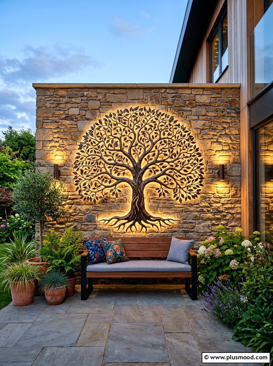 Exterior Wall Art - 25 end of summer patio refresh ideas