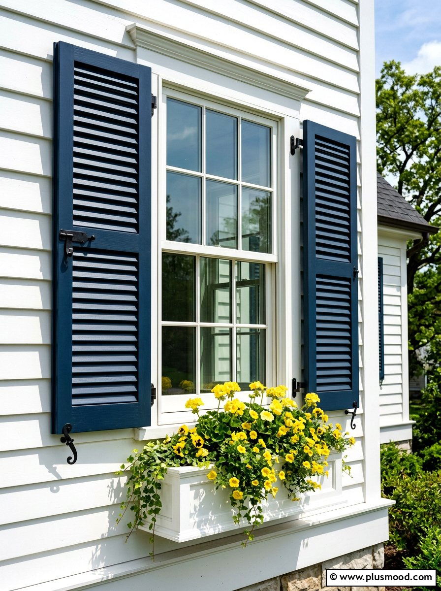 Exterior window shutters - 25 summer curb appeal ideas