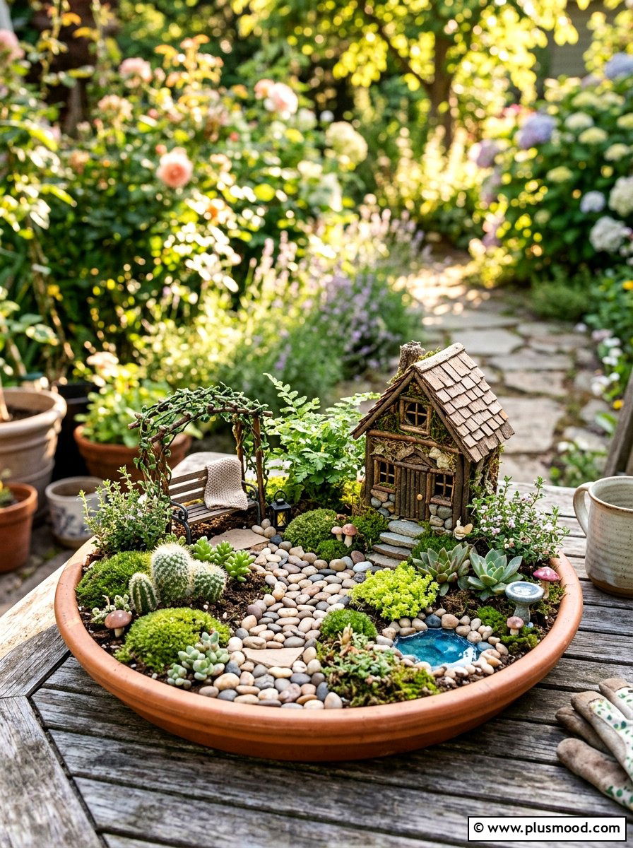 Fairy Garden Cactus Landscape - 25 summer cactus planter ideas