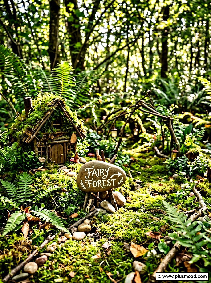 Fairy Garden Pathway Sign - 25 painted rock ideas for outdoor signage