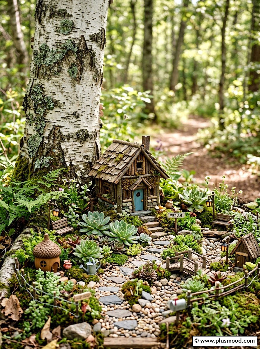 Fairy Garden Under Tree - 25 small backyard ideas for small families
