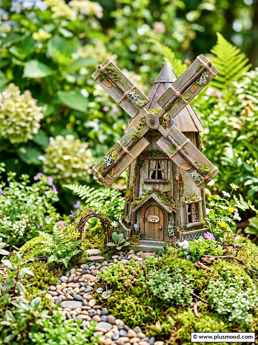 Fairy Garden Windmill - 25 outdoor garden decor ideas with windmill