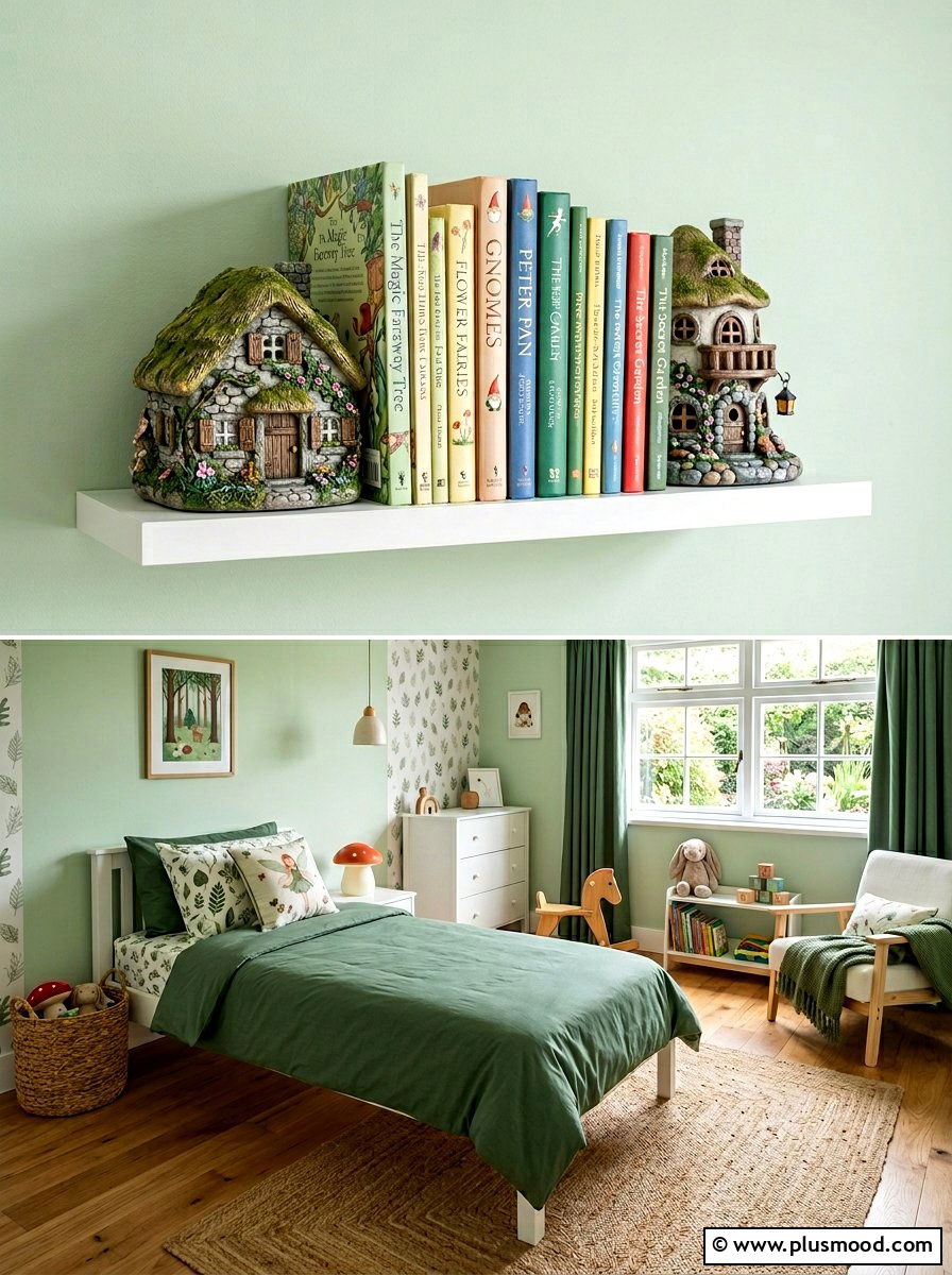 Fairy House Rock - 25 painted rock ideas for bookend decor