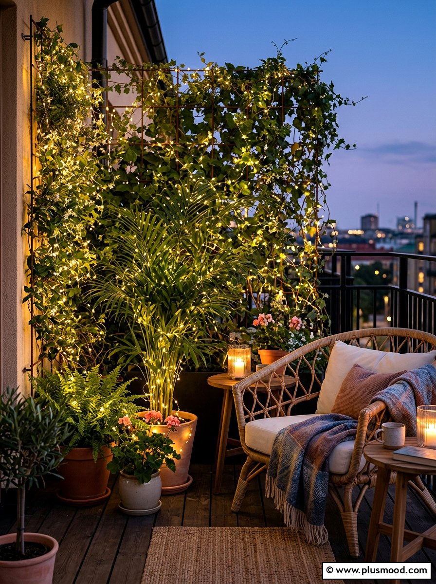 Fairy Lights For Balcony Garden - 25 summer balcony garden ideas