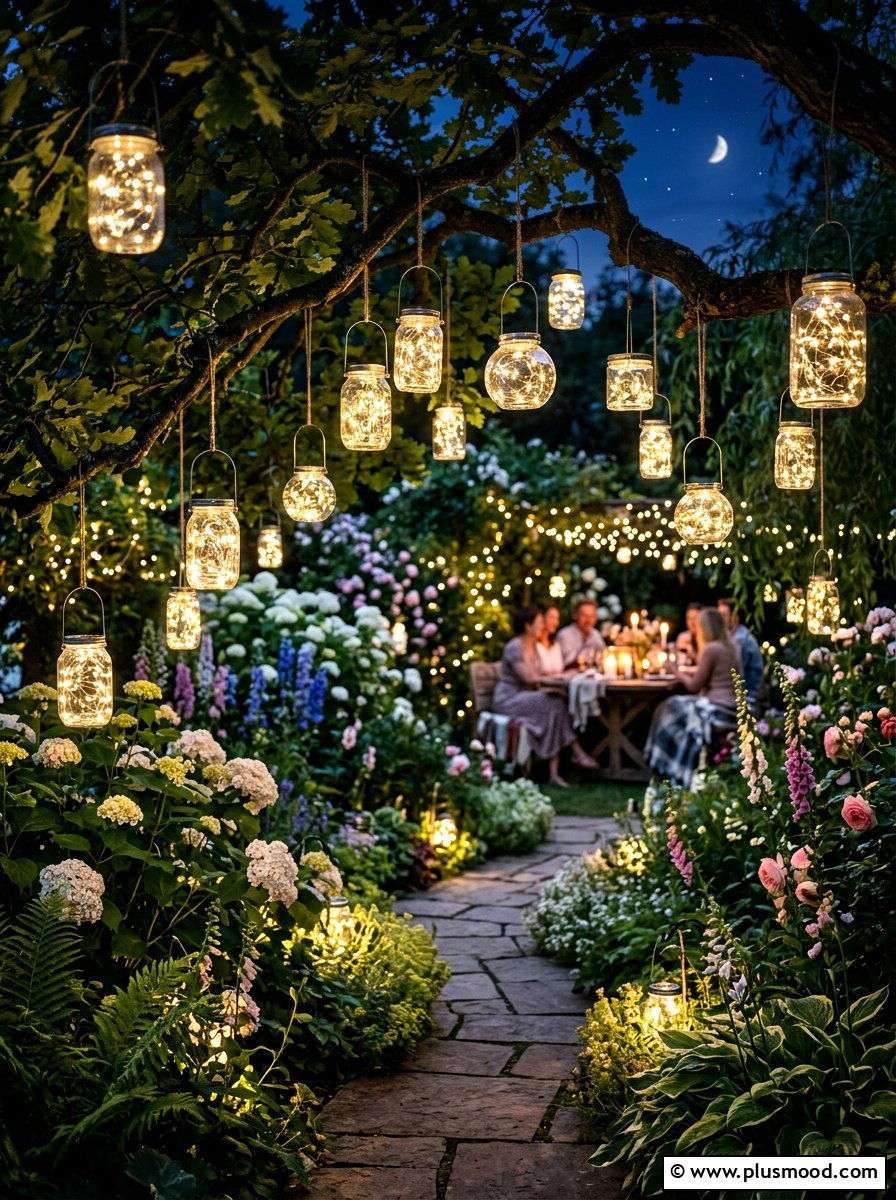Fairy light lanterns for whimsical garden - 25 summer lantern decor ideas for parties