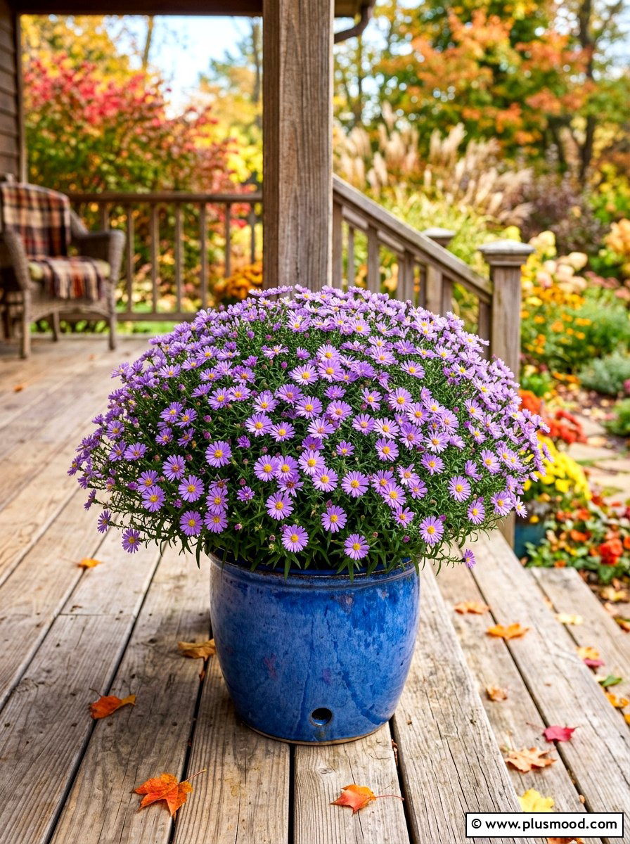 Fall Aster Pot - 25 late summer planter ideas
