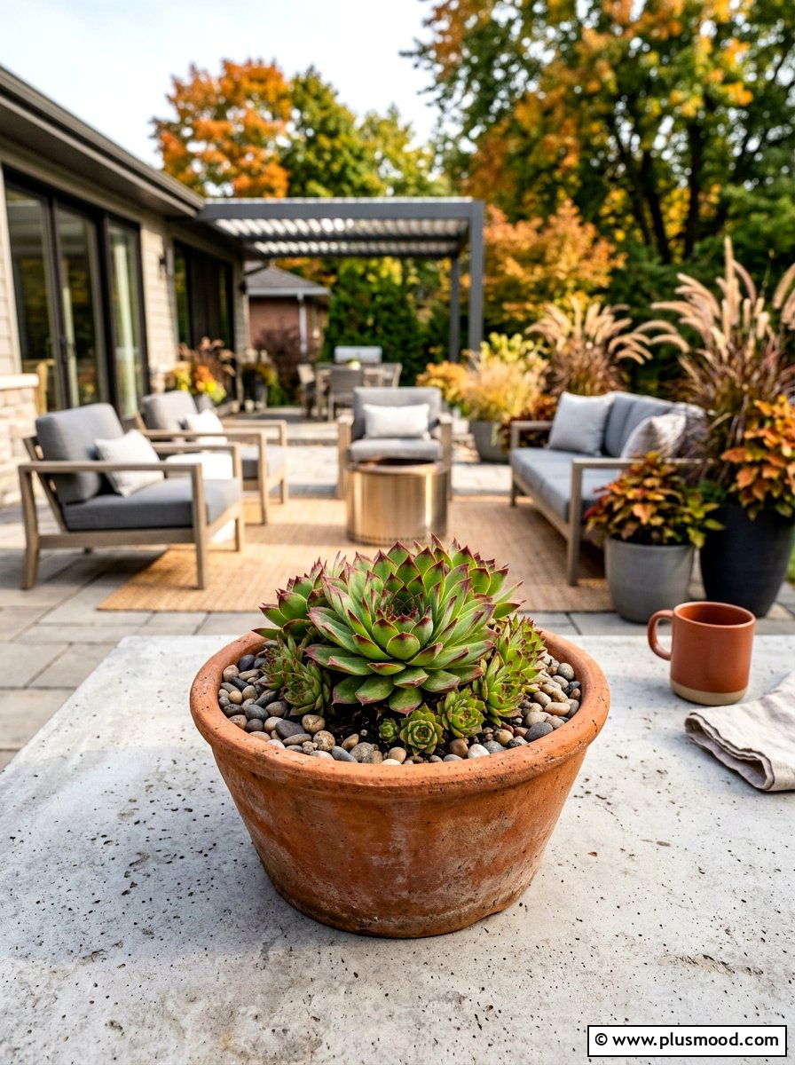 Fall Succulent Pot - 25 end of summer planter refresh ideas