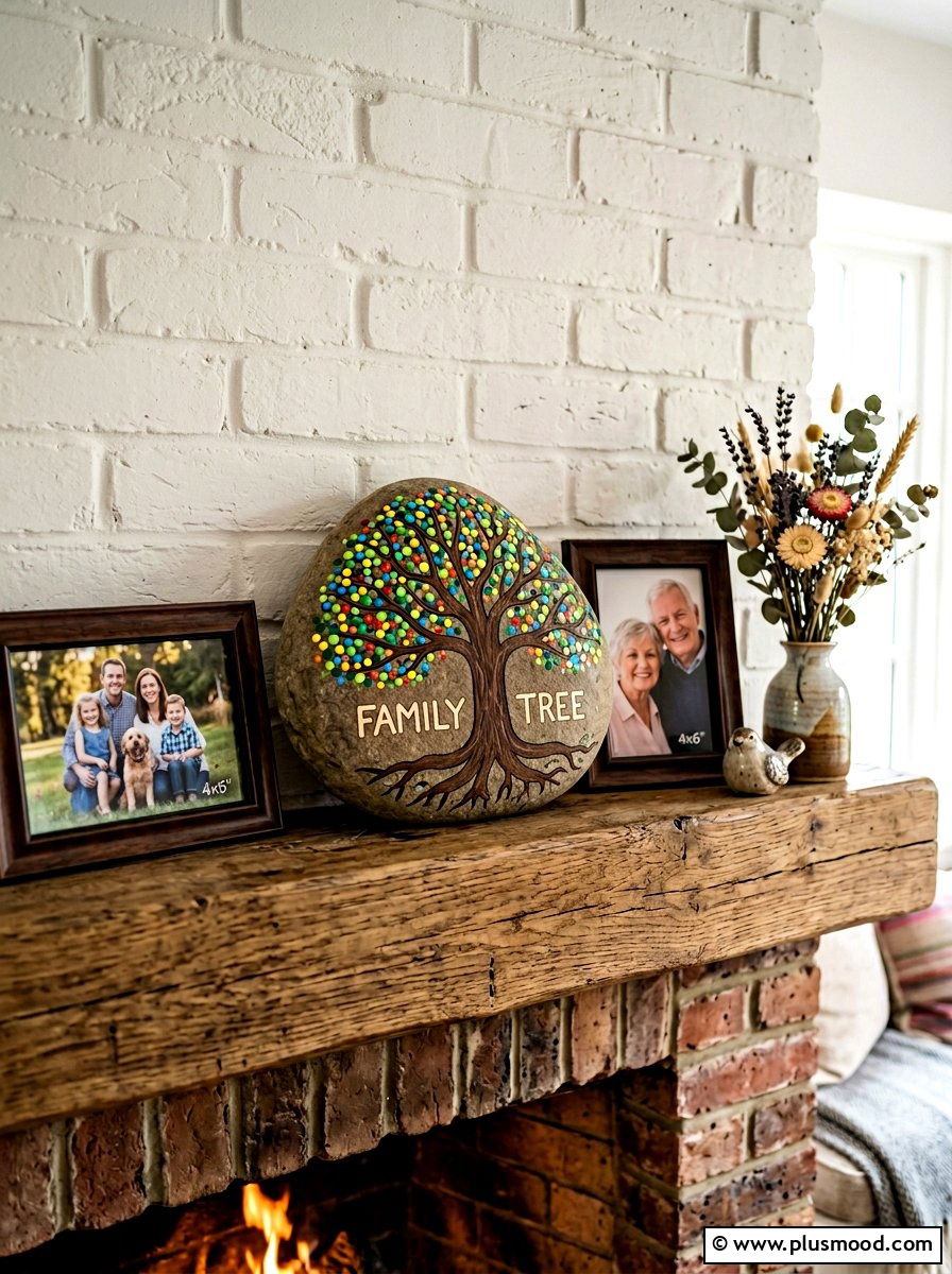 Family Tree Painted Rock - 25 painted rock ideas for mothers day
